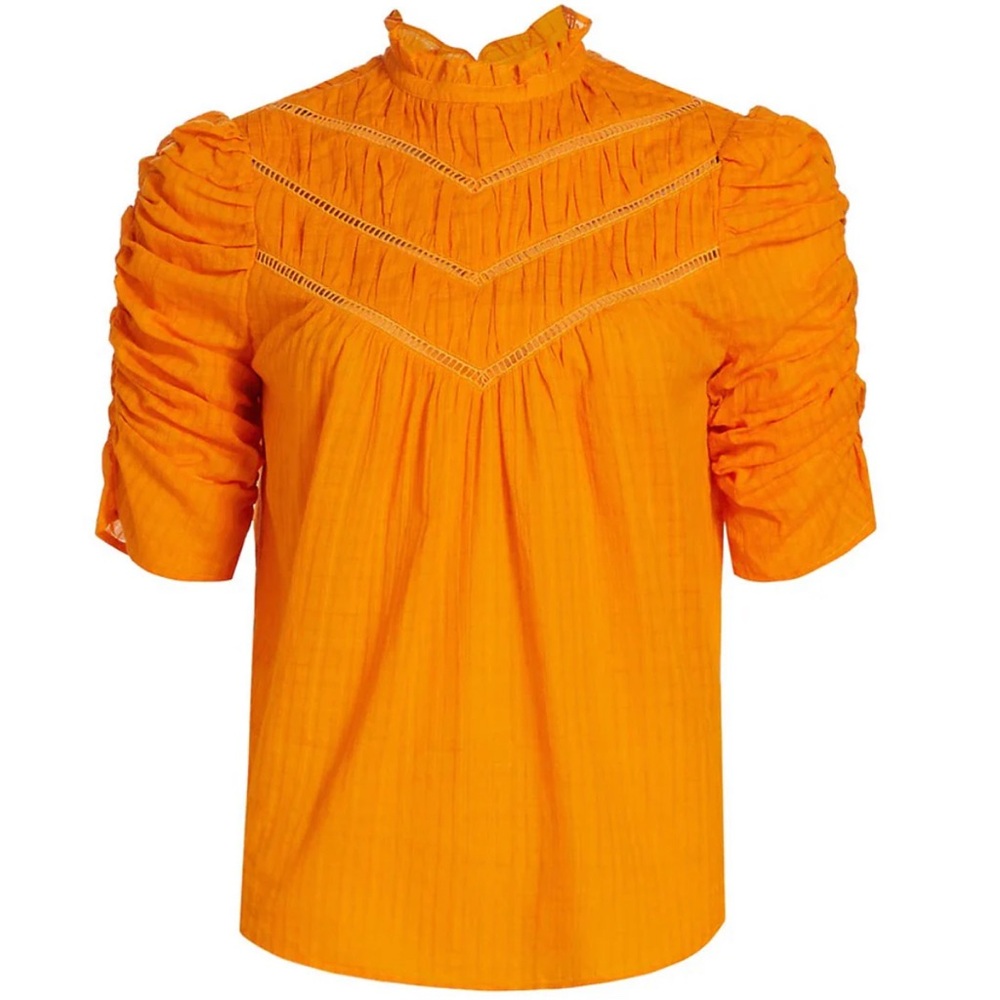 Veronica Beard Hot Orange Frasier Top . Size 2 Women
#129